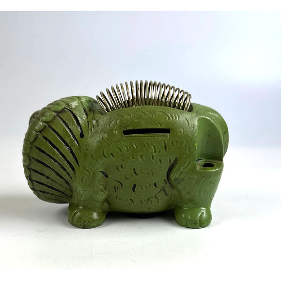 1970's Lion Bank, Pen And Note Holder Neon Black Light Glowy Pink Green Yellow - Picture 6 of 13